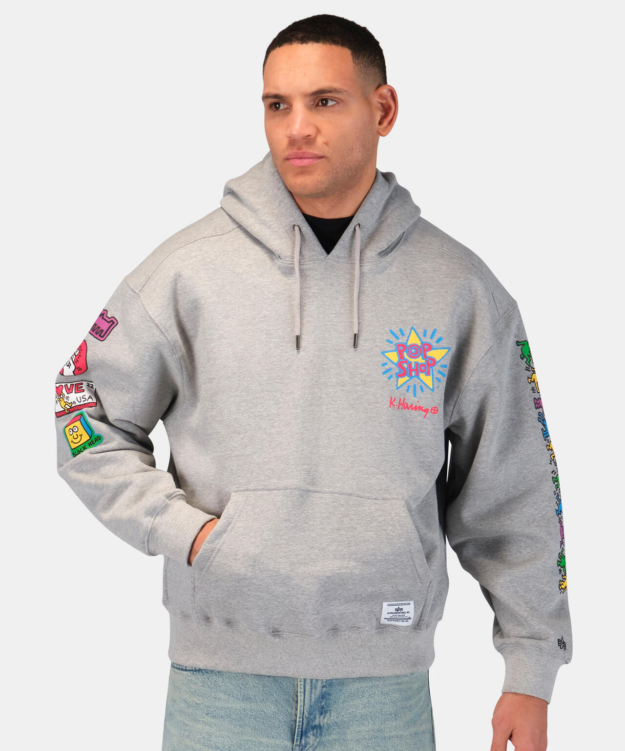 Keith Haring X Alpha POP SHOP GRAPHIC HOODIE / ポップショップ グラフィック フードパーカ
