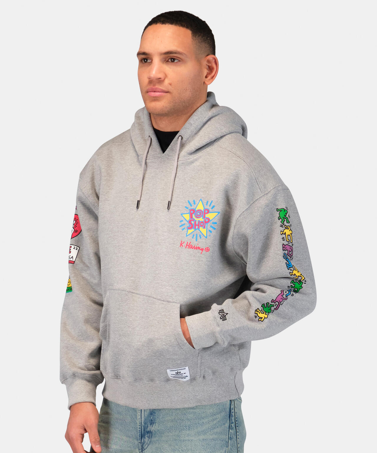Keith Haring X Alpha POP SHOP GRAPHIC HOODIE / ポップショップ グラフィック フードパーカ