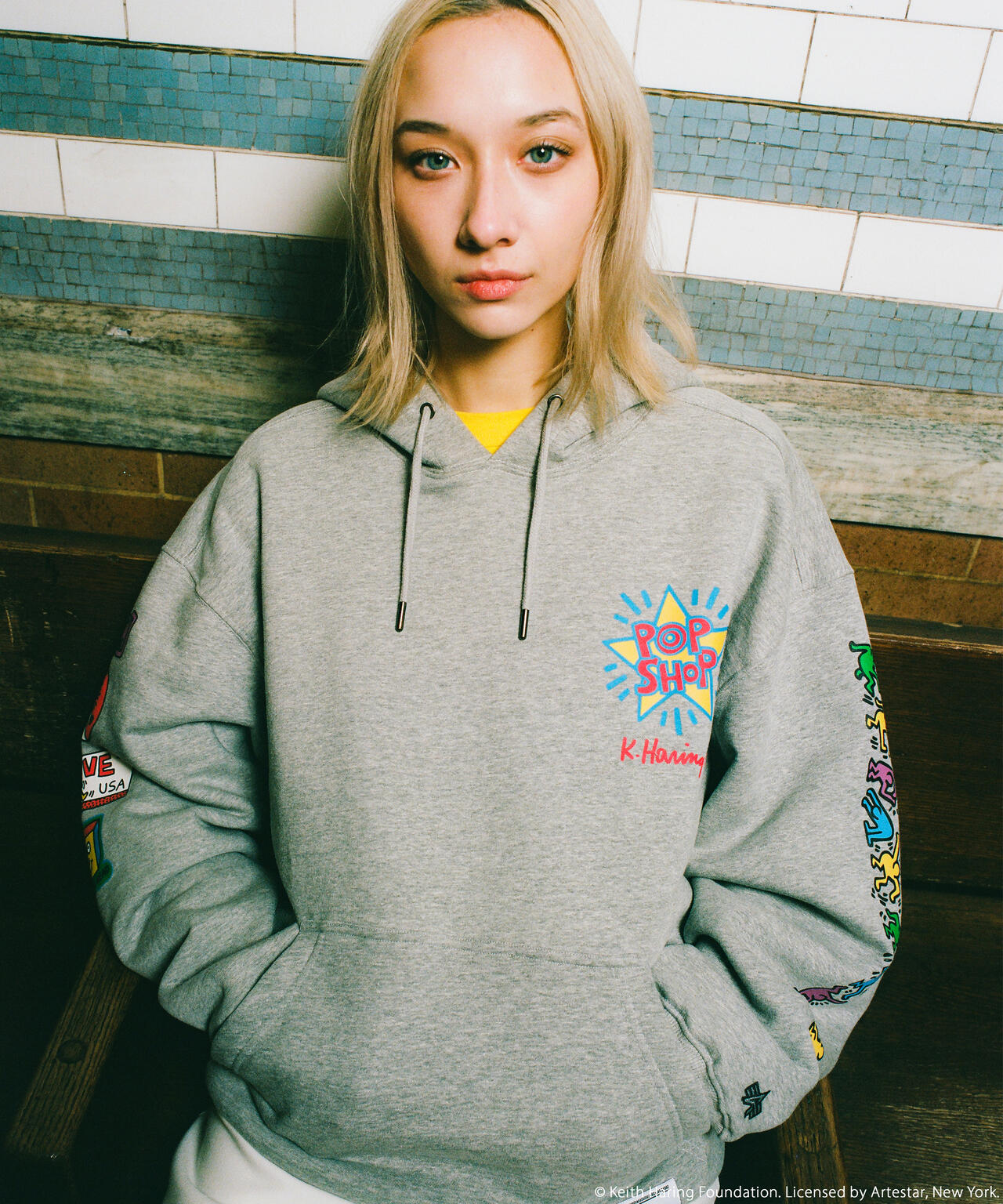Keith Haring X Alpha POP SHOP GRAPHIC HOODIE / ポップショップ グラフィック フードパーカ