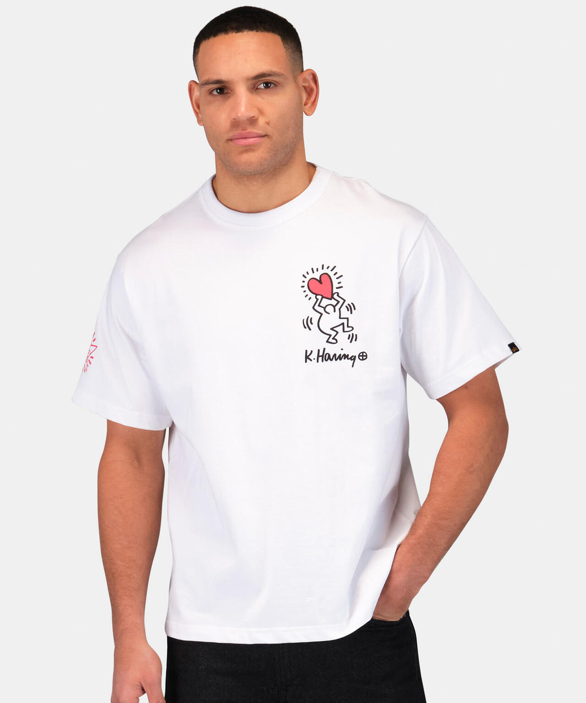 Keith Haring X Alpha GRAPHIC TEE HEART MAN / グラフィック ティーシャツ ハートマン