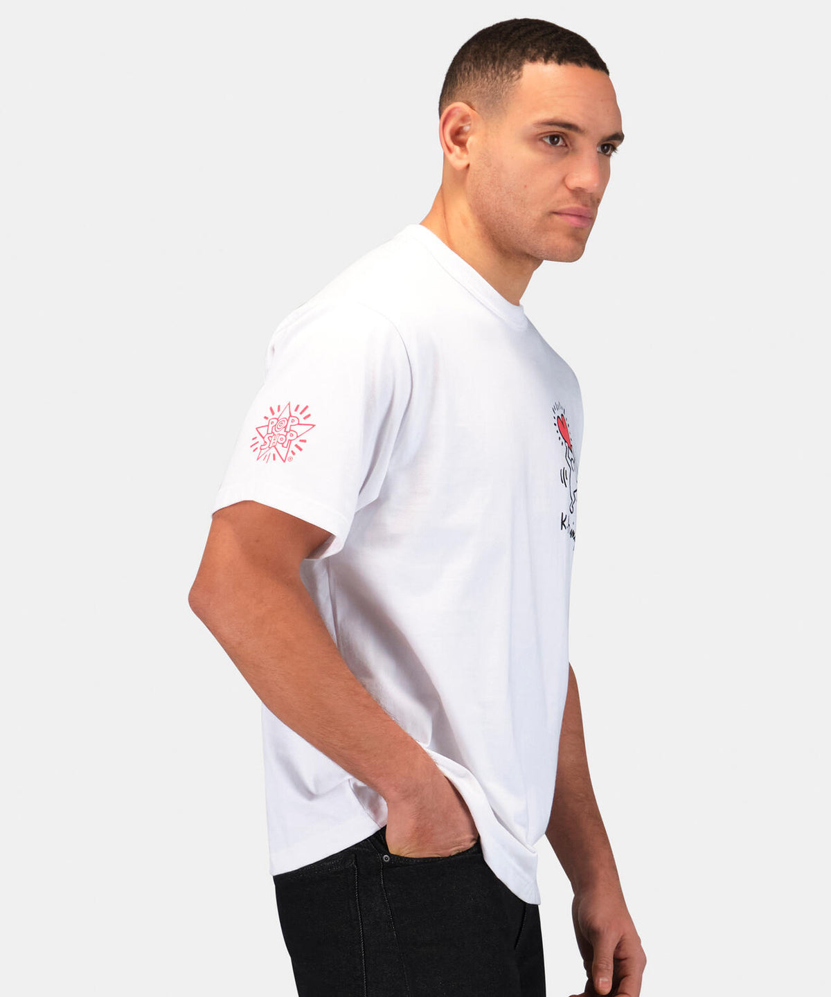 Keith Haring X Alpha GRAPHIC TEE HEART MAN / グラフィック ティーシャツ ハートマン
