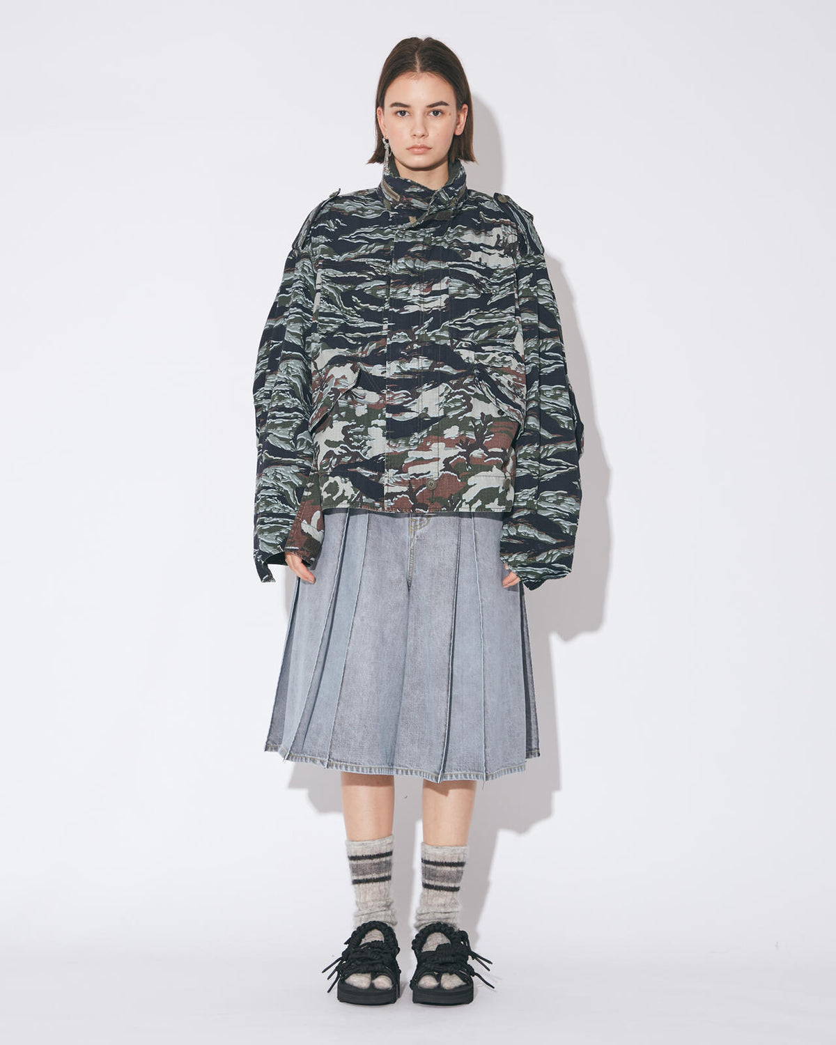 beautiful people double-end camouflage field jacket/カモフラージュフィールドジャケット