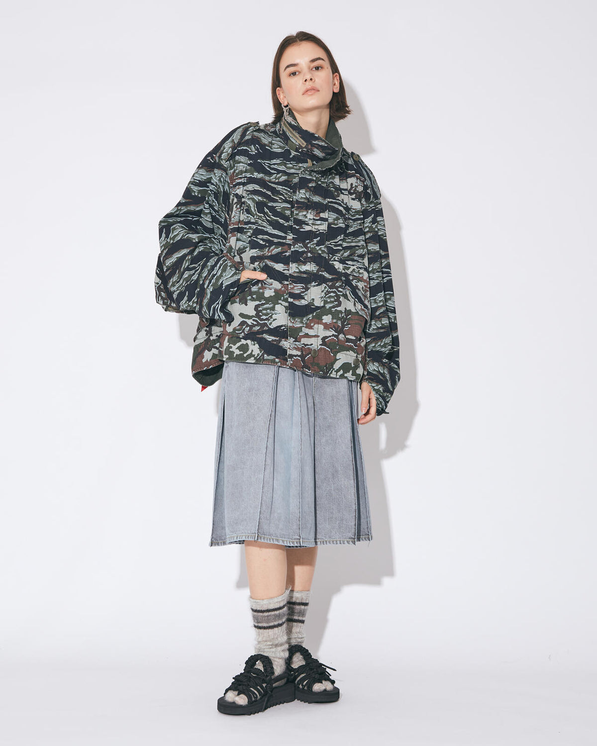 beautiful people double-end camouflage field jacket/カモフラージュフィールドジャケット