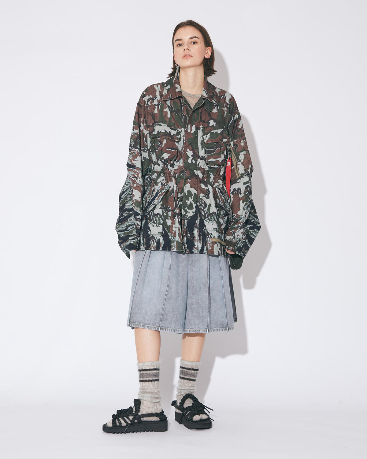 beautiful people double-end camouflage field jacket/カモフラージュフィールドジャケット