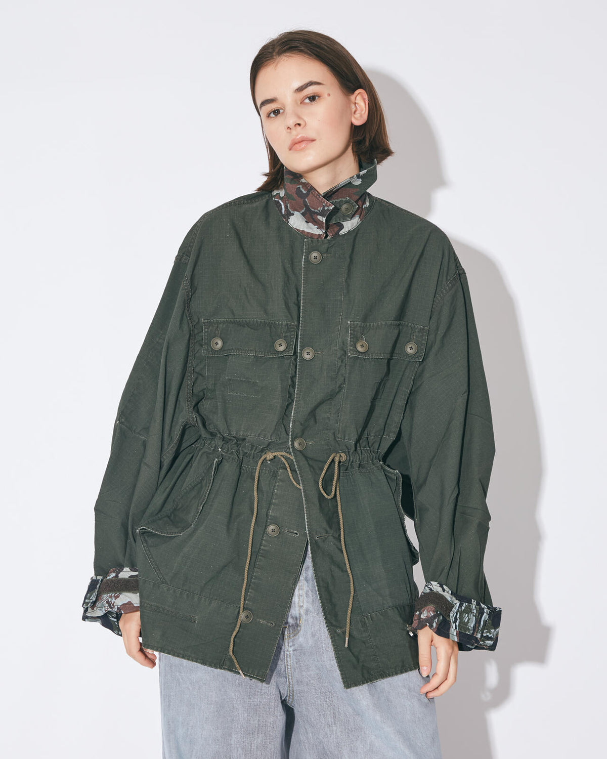 beautiful people double-end camouflage field jacket/カモフラージュフィールドジャケット