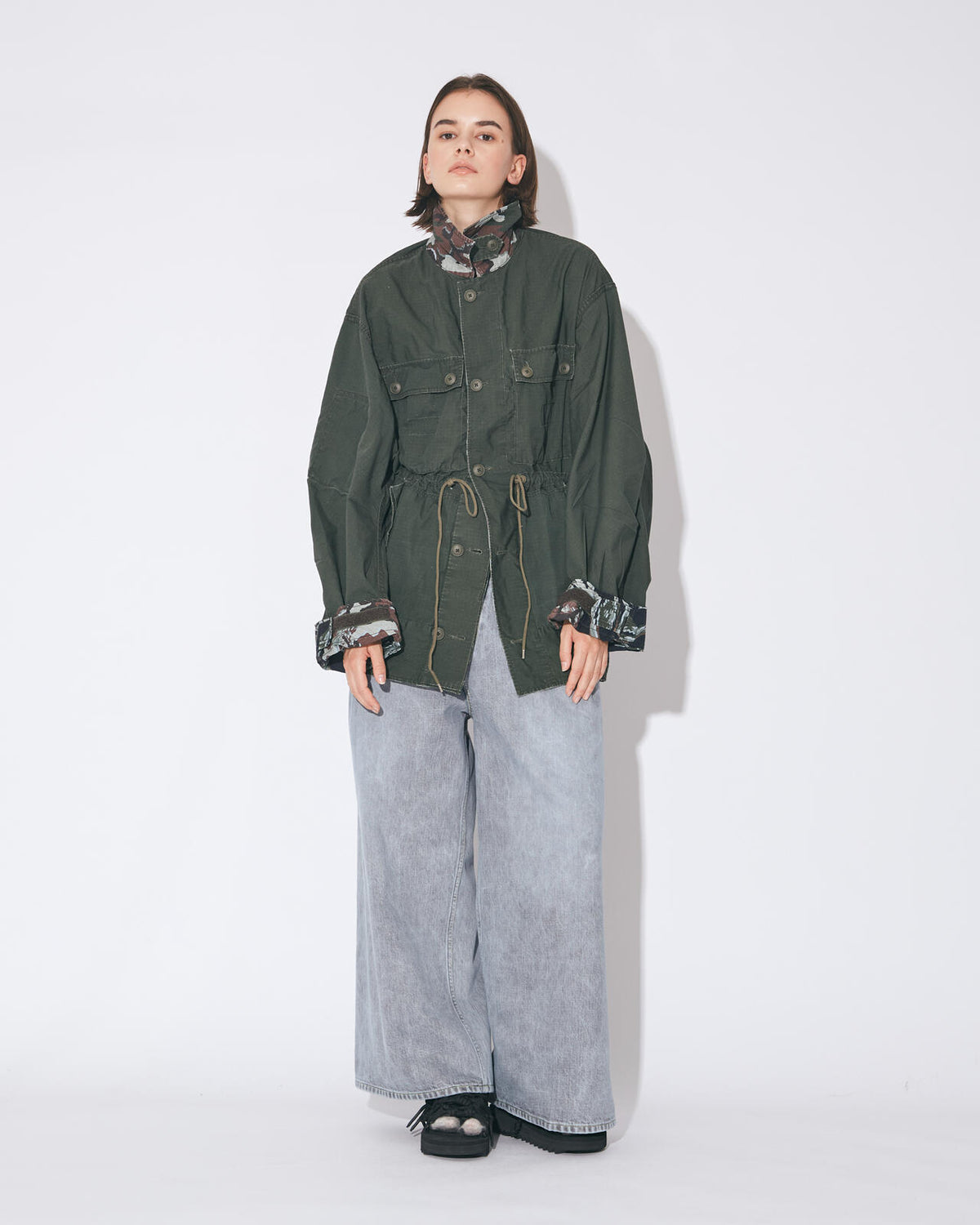 beautiful people double-end camouflage field jacket/カモフラージュフィールドジャケット