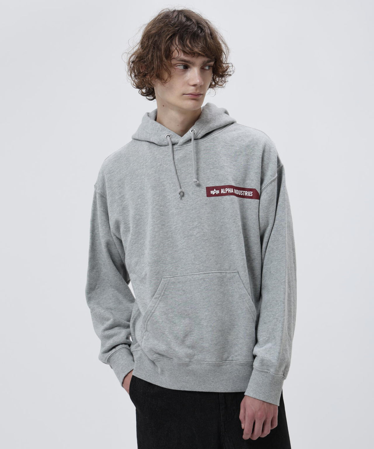 ALPHA RED RIBBON HOODIE / アルファ レッド リボン フーディー