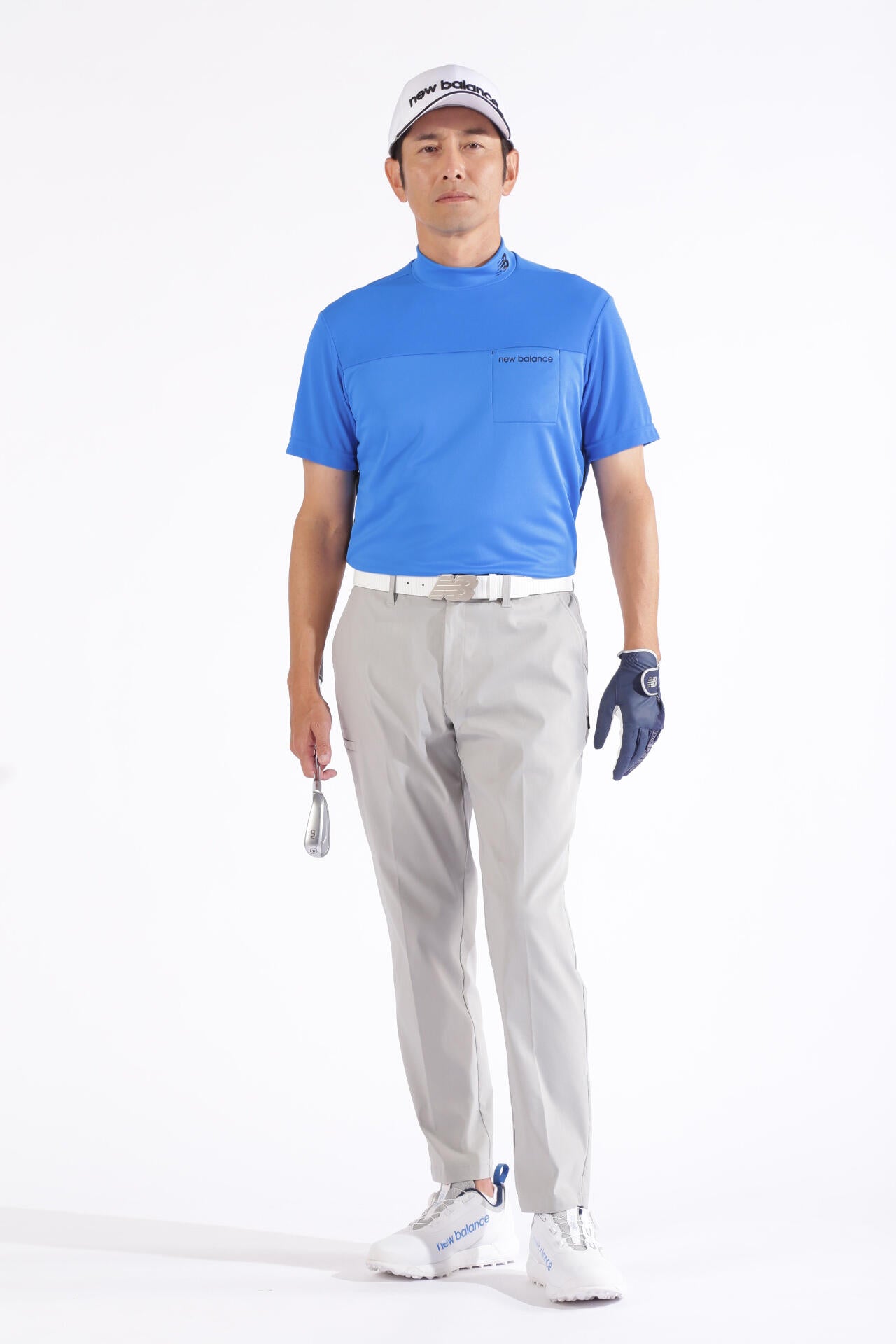 チェックピケ×ワッフルピケ 半袖 モックネック プルオーバー (MENS WORLD)