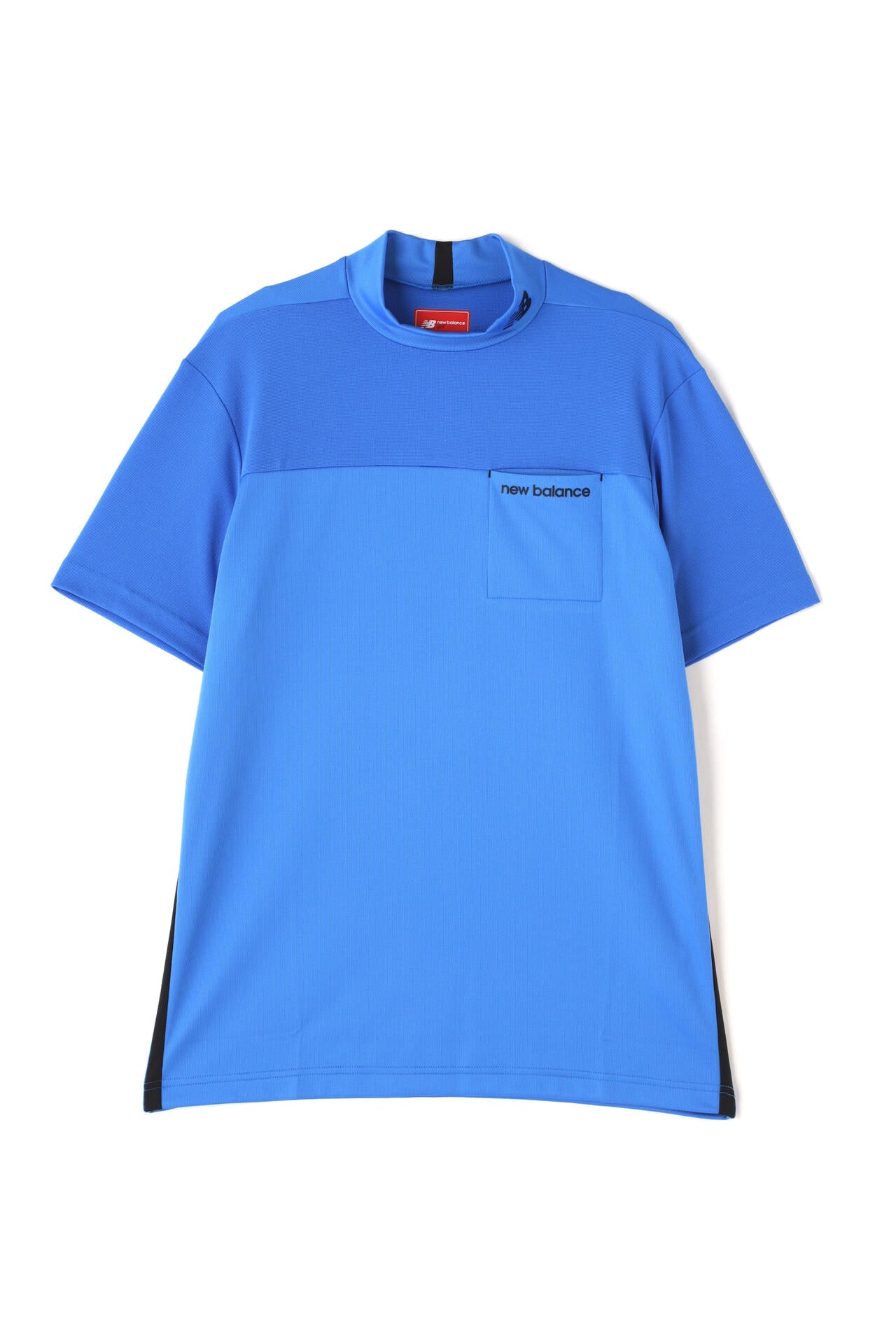 チェックピケ×ワッフルピケ 半袖 モックネック プルオーバー (MENS WORLD)