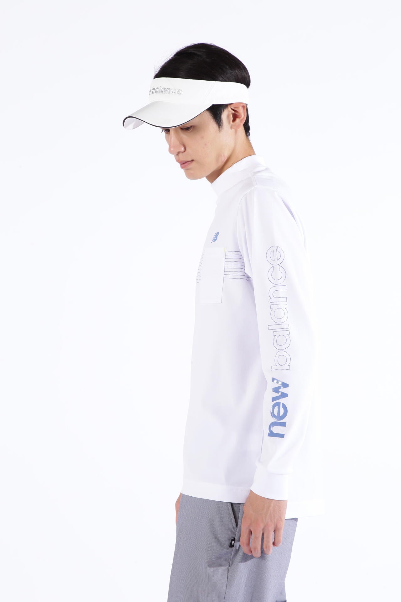接触冷感 長袖 モックネック プルオーバー (MENS SPORT)