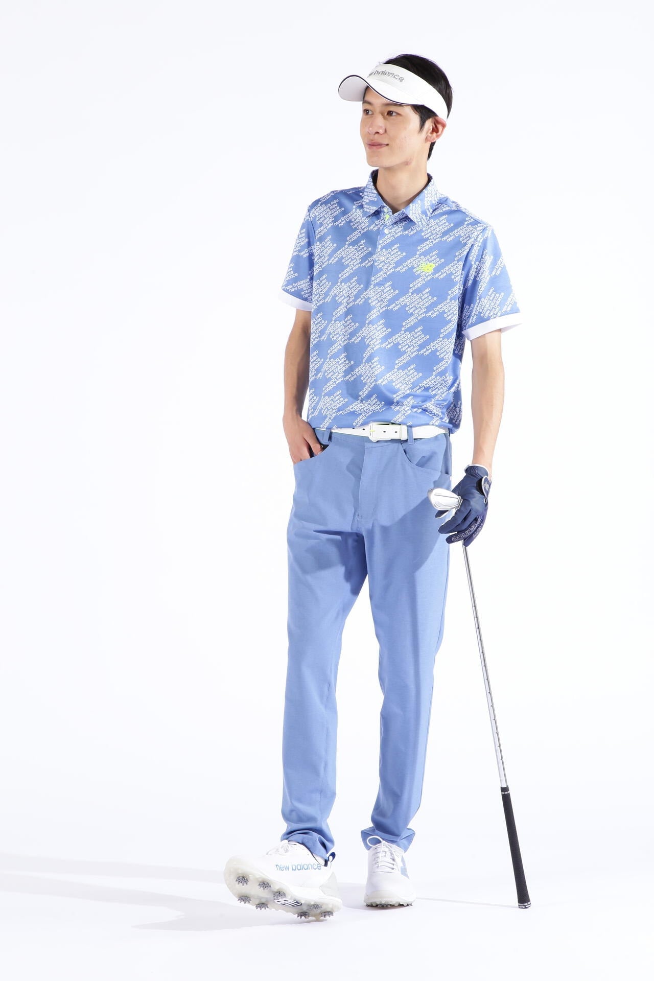 ロゴ×千鳥格子 半袖 カラーシャツ (MENS SPORT)