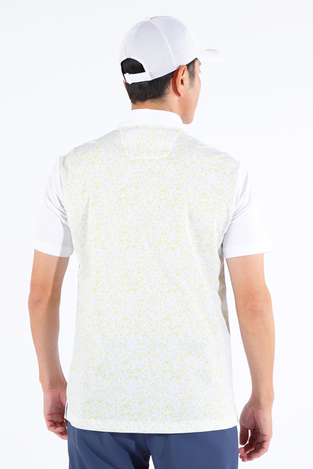 デジタルカモ柄 メッシュ 半袖 カラーシャツ (MENS WORLD)