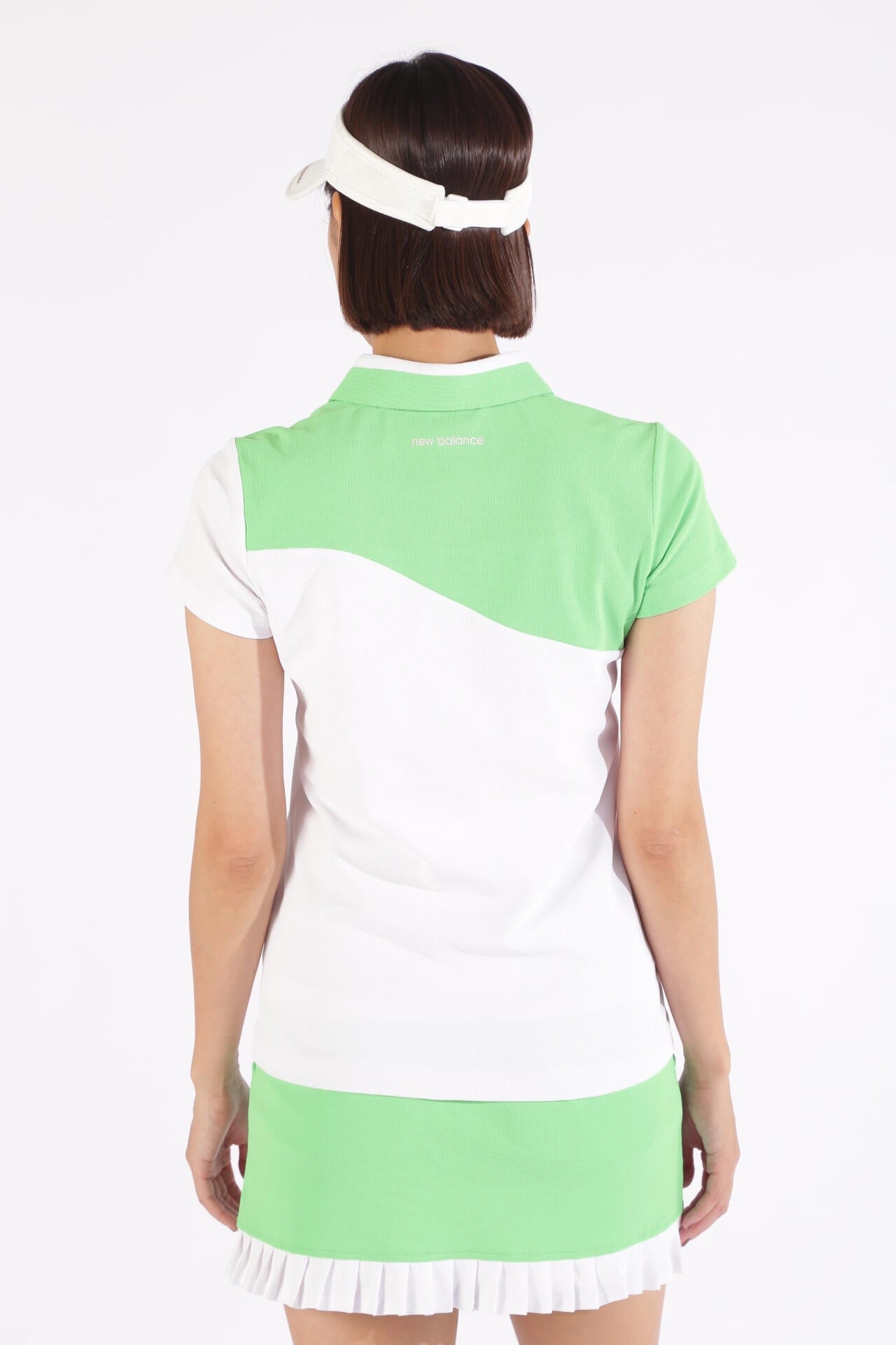 マイクロチェック柄 ハーフジップ カラーシャツ (WOMENS WORLD)