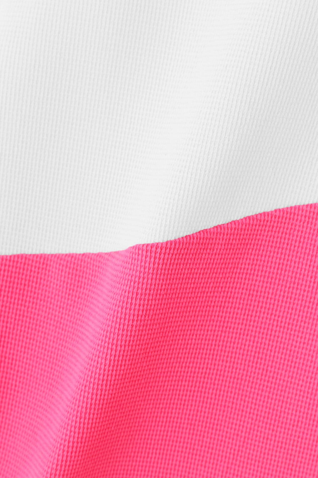マイクロチェック柄 ハーフジップ カラーシャツ (WOMENS WORLD)