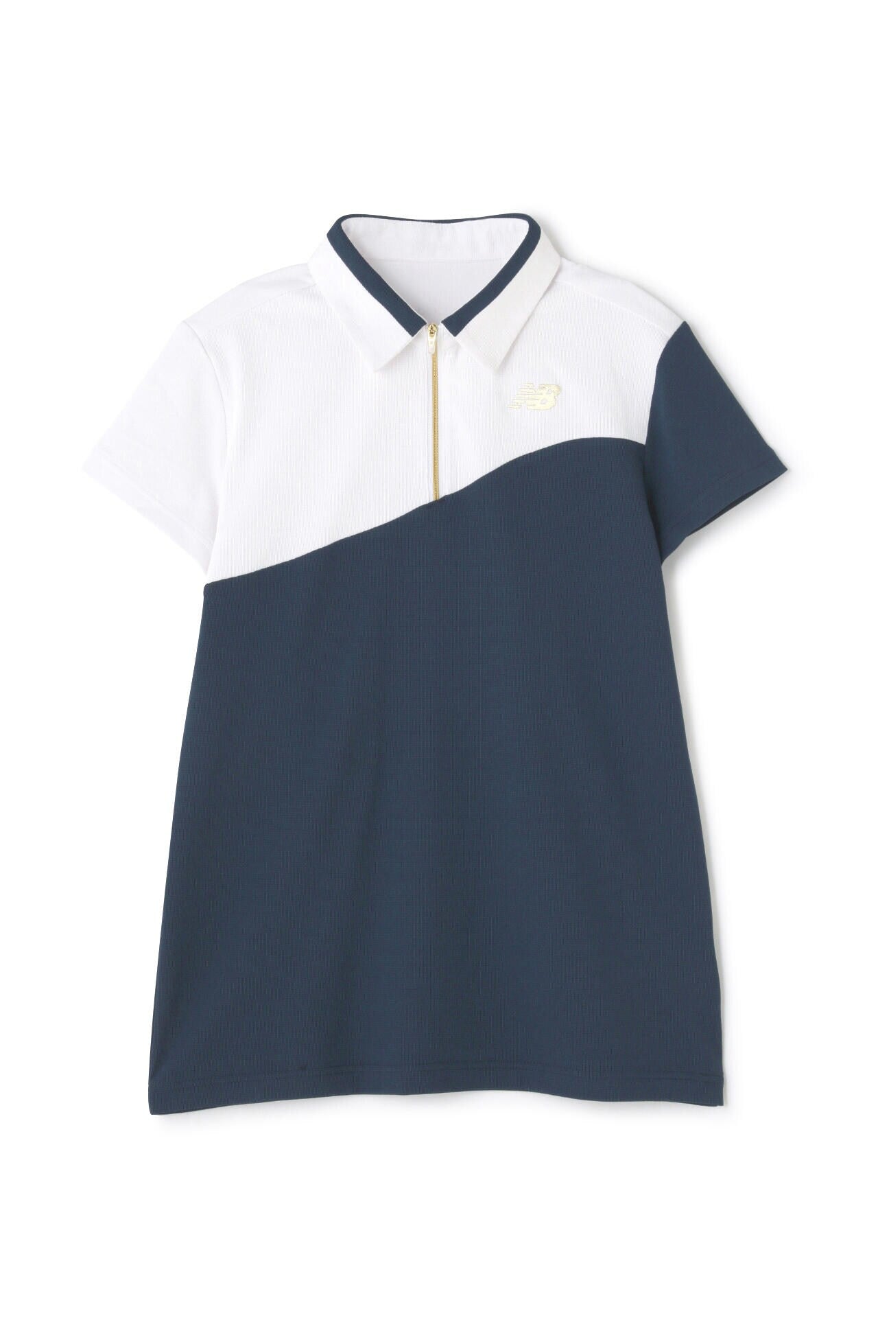 マイクロチェック柄 ハーフジップ カラーシャツ (WOMENS WORLD)