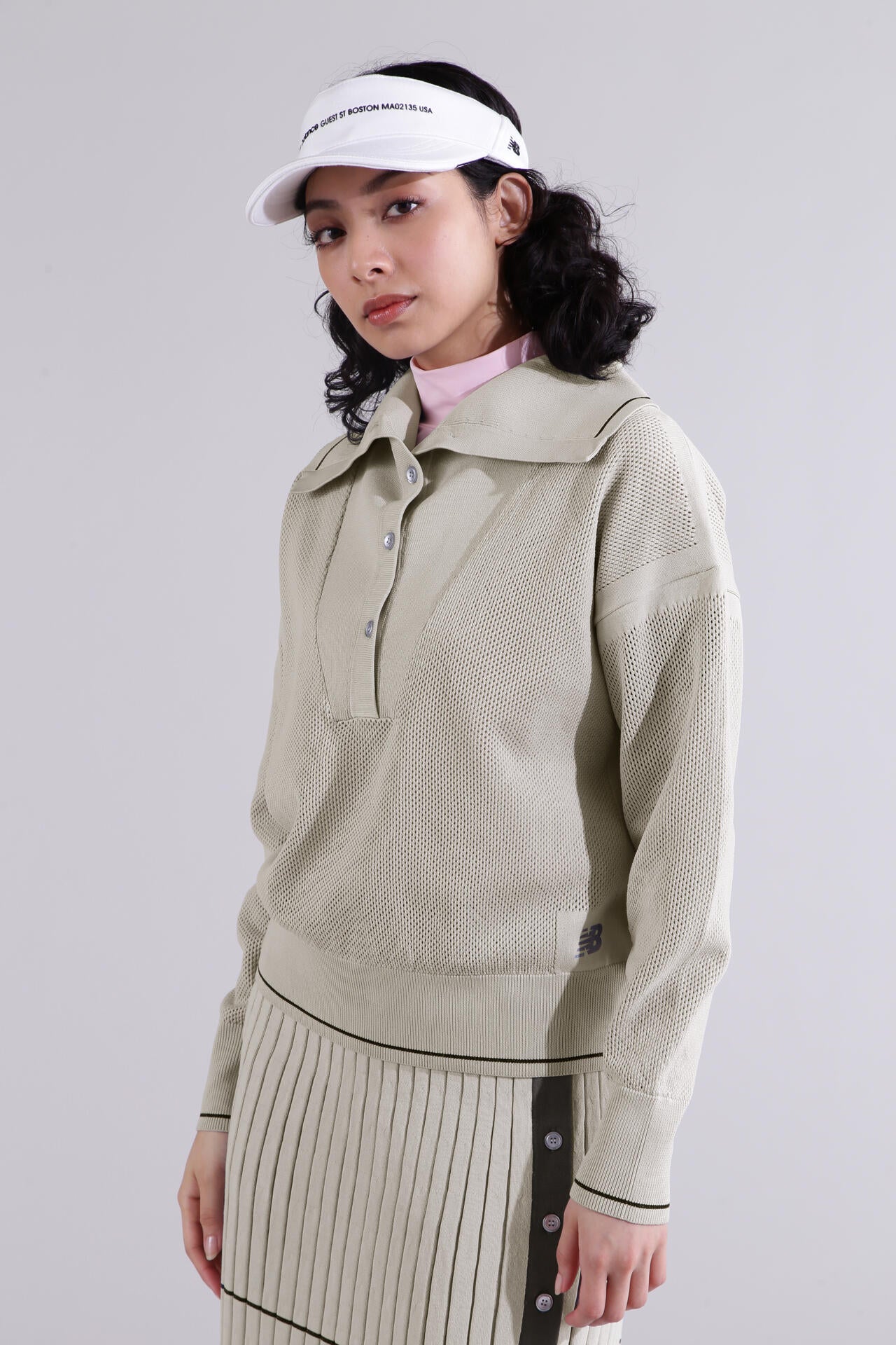 【直営店舗限定】オープンカラー ニット プルオーバー (WOMENS)