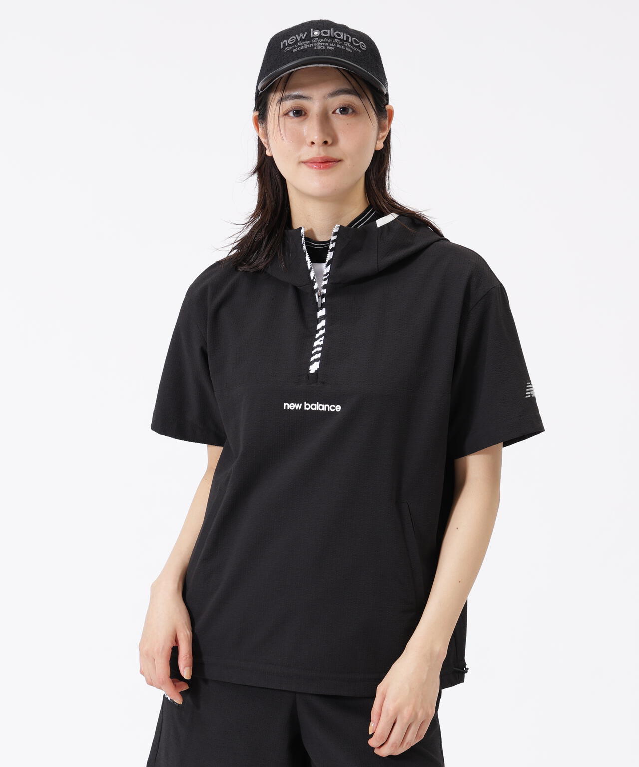 ハーフジップ プルオーバーフーディー (WOMENS)