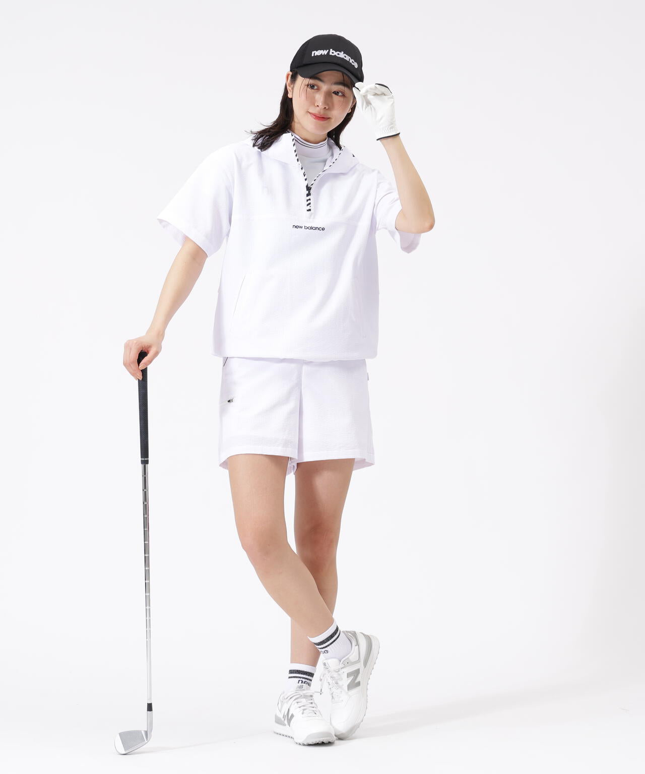 ハーフジップ プルオーバーフーディー (WOMENS)