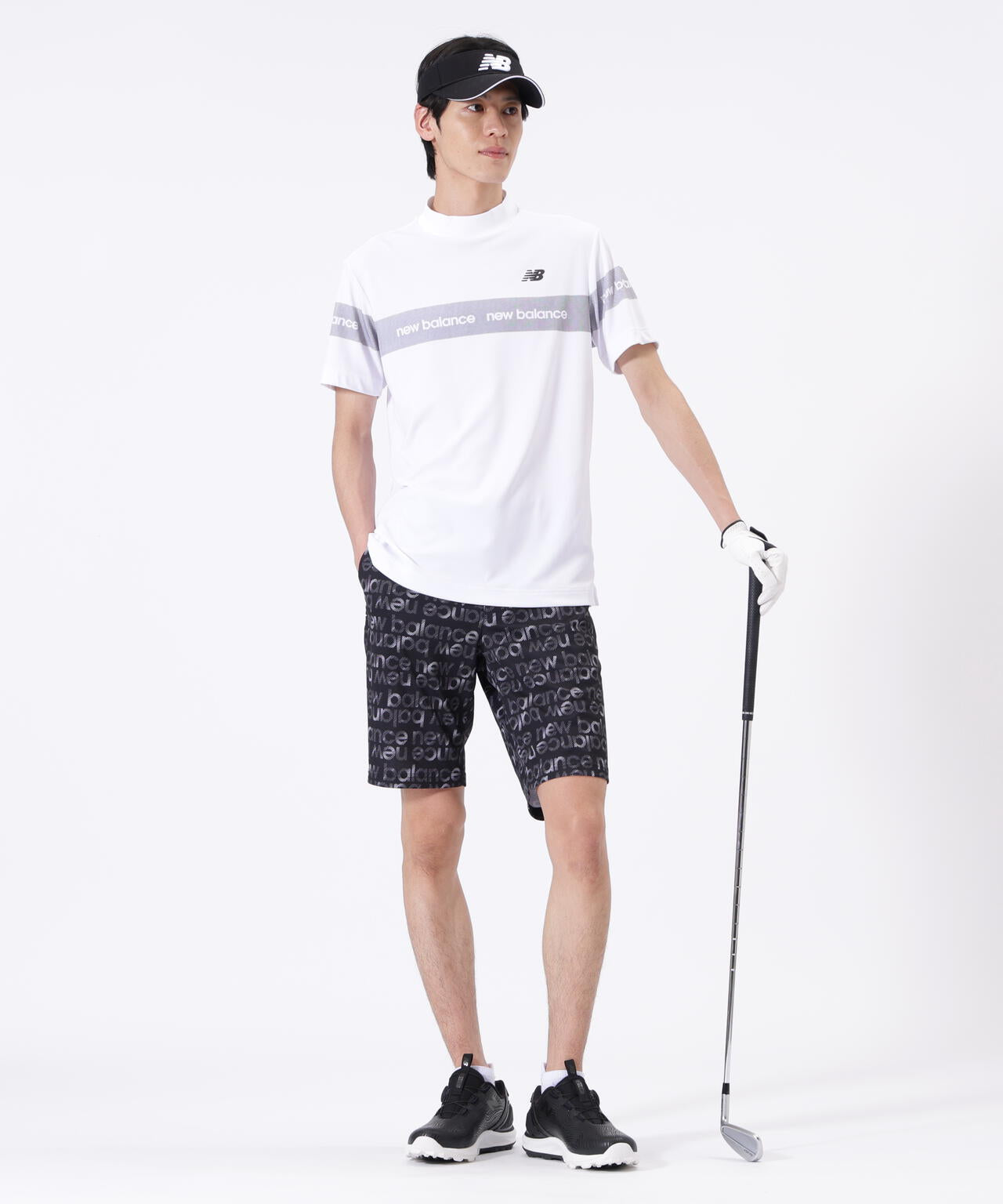ボーダーロゴ総柄 ショートパンツ (MENS)