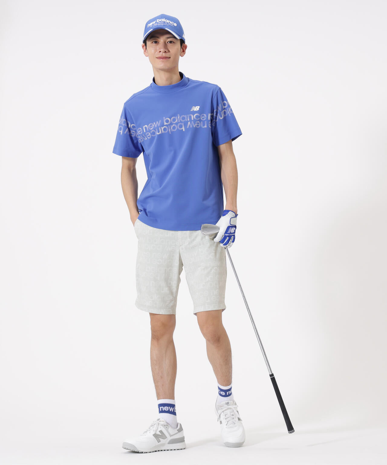ボーダーロゴ総柄 ショートパンツ (MENS)