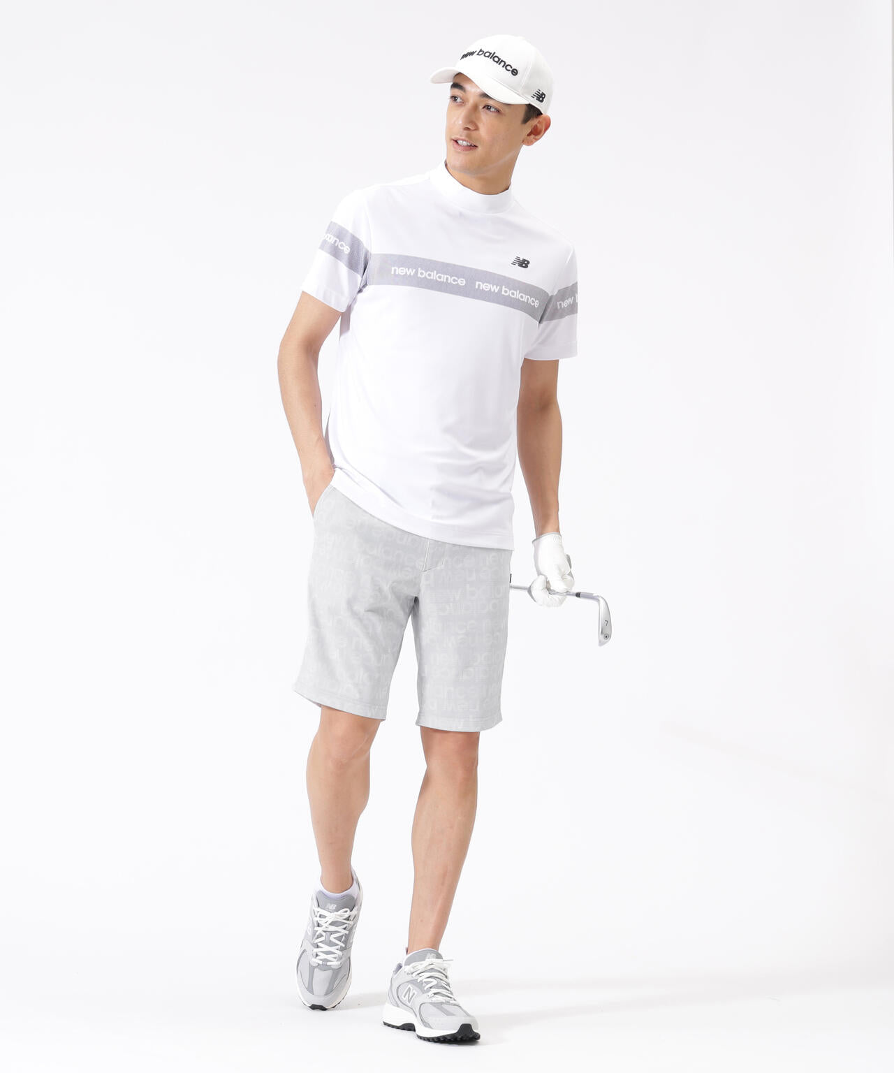ボーダーロゴ総柄 ショートパンツ (MENS)