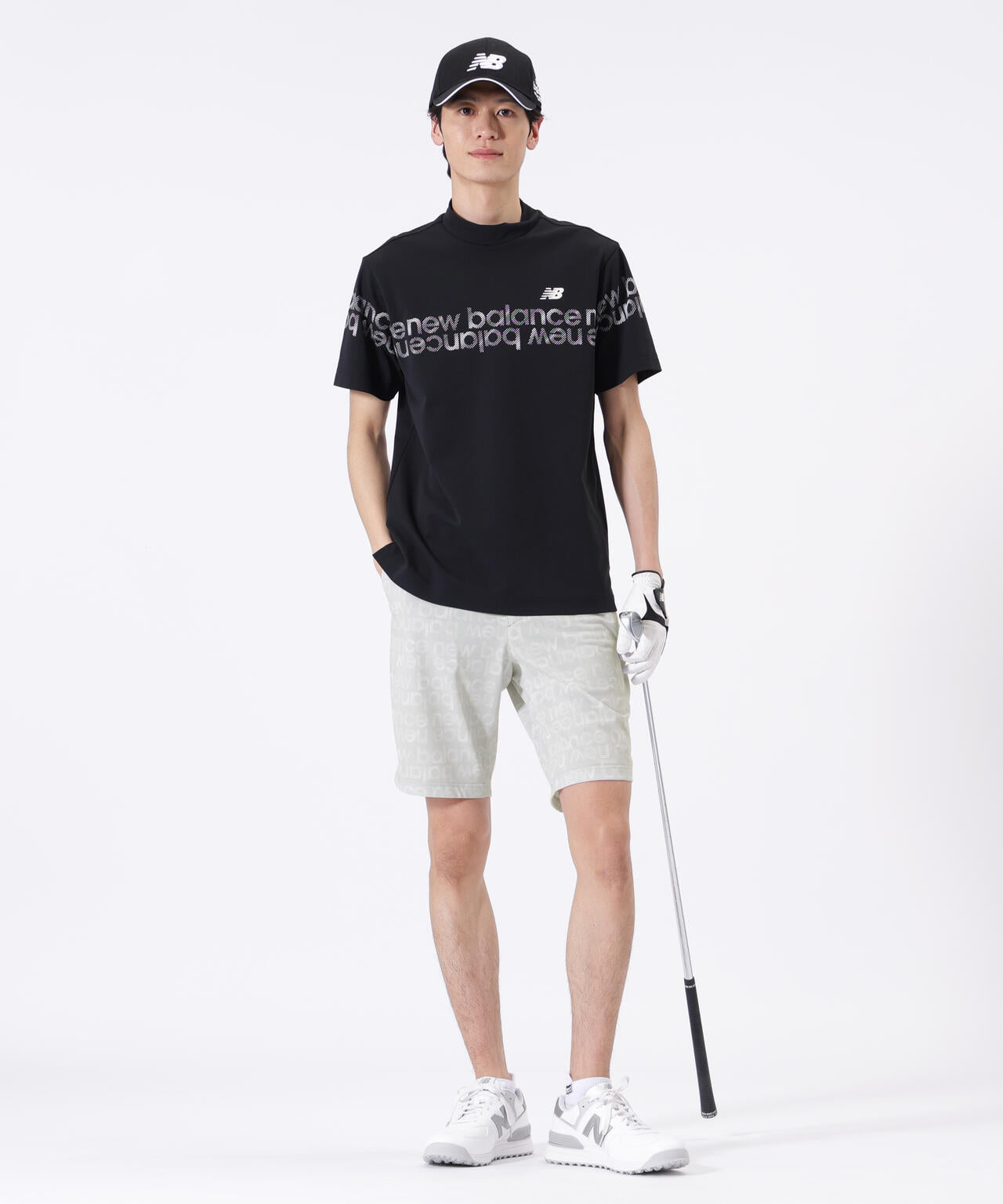 ボーダーロゴ総柄 ショートパンツ (MENS)