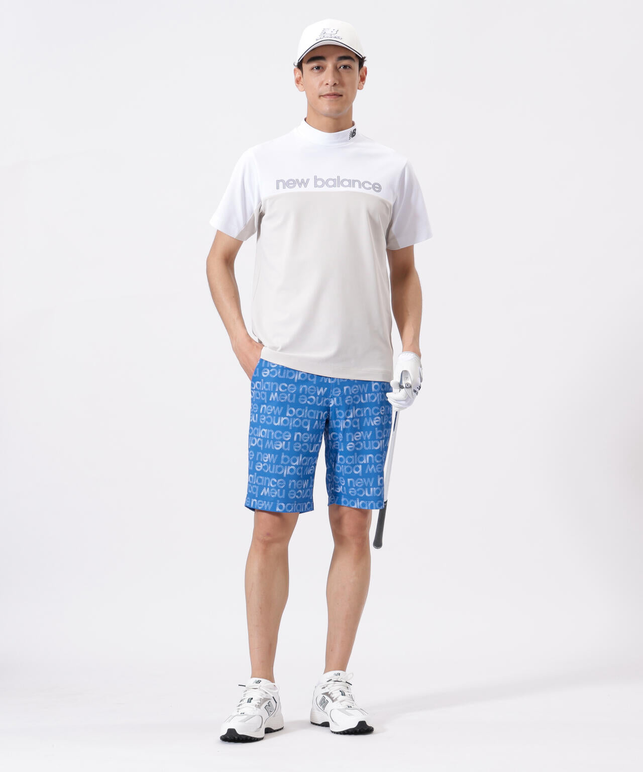 ボーダーロゴ総柄 ショートパンツ (MENS)