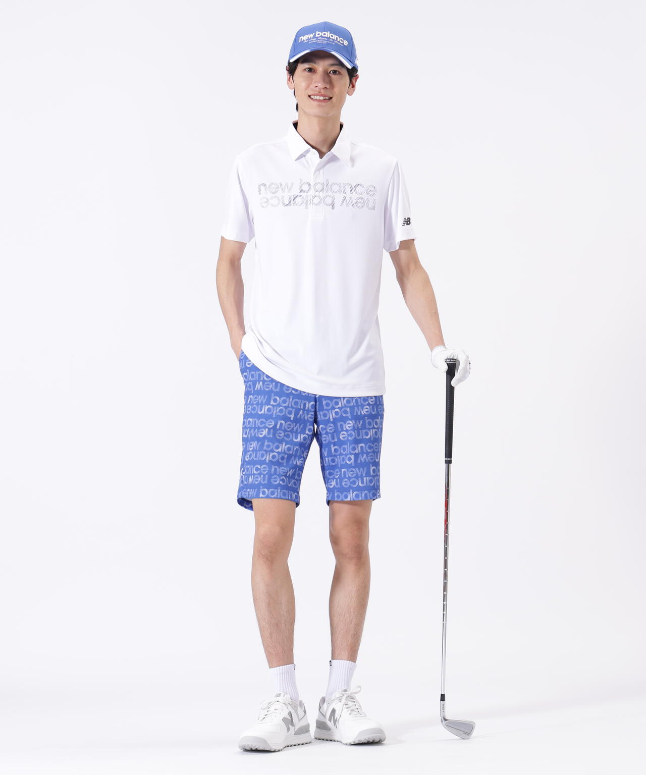 ボーダーロゴ総柄 ショートパンツ (MENS)
