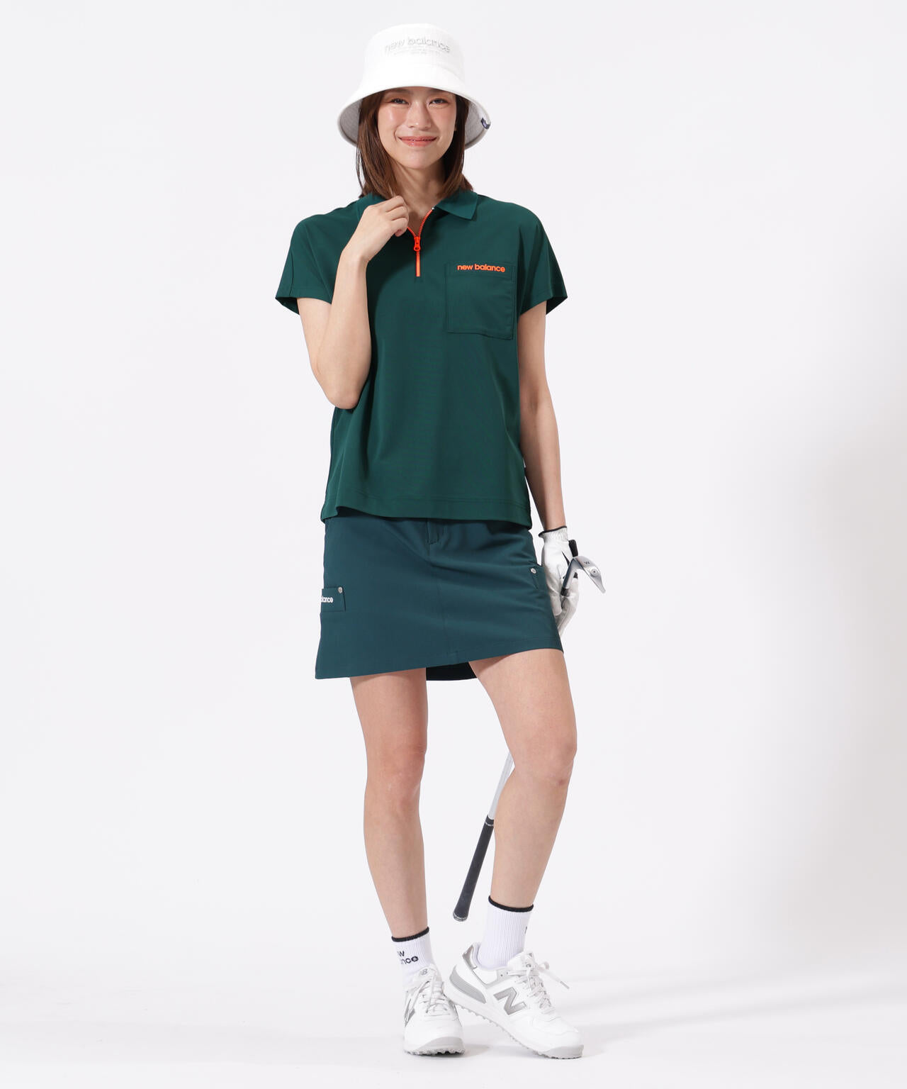 ハーフジップ ビッグ ポロシャツ (WOMENS)