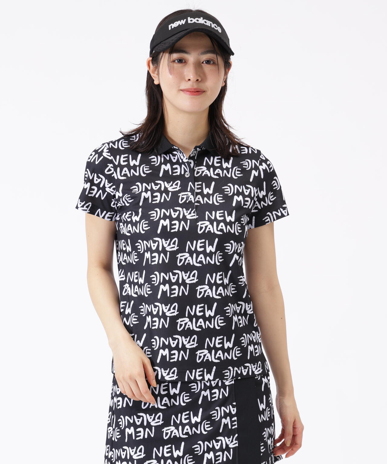 総柄 半袖 ポロシャツ (WOMENS)