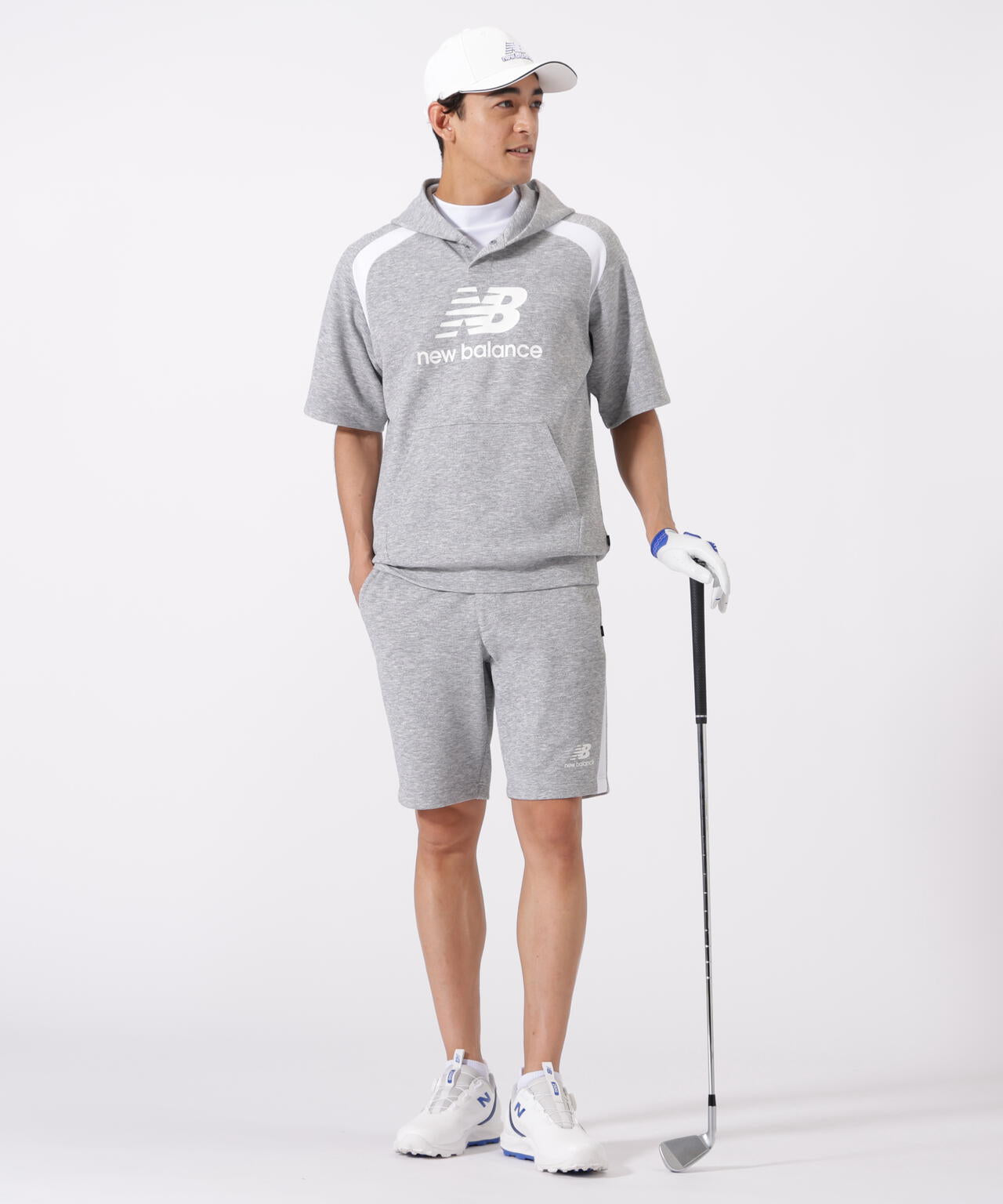 ハーフスリーブ スウェット プルオーバー フーディー (MENS)