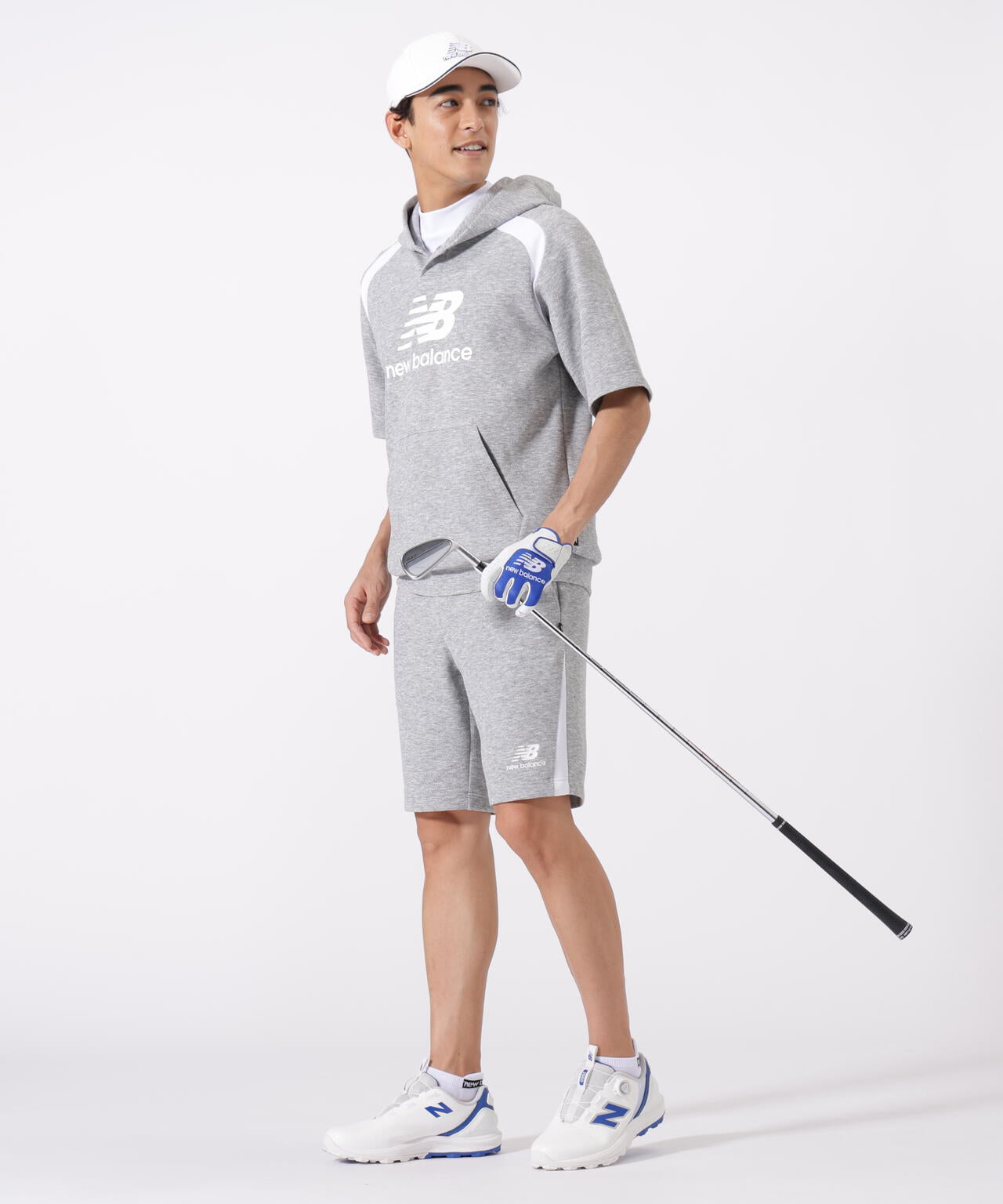 ハーフスリーブ スウェット プルオーバー フーディー (MENS)