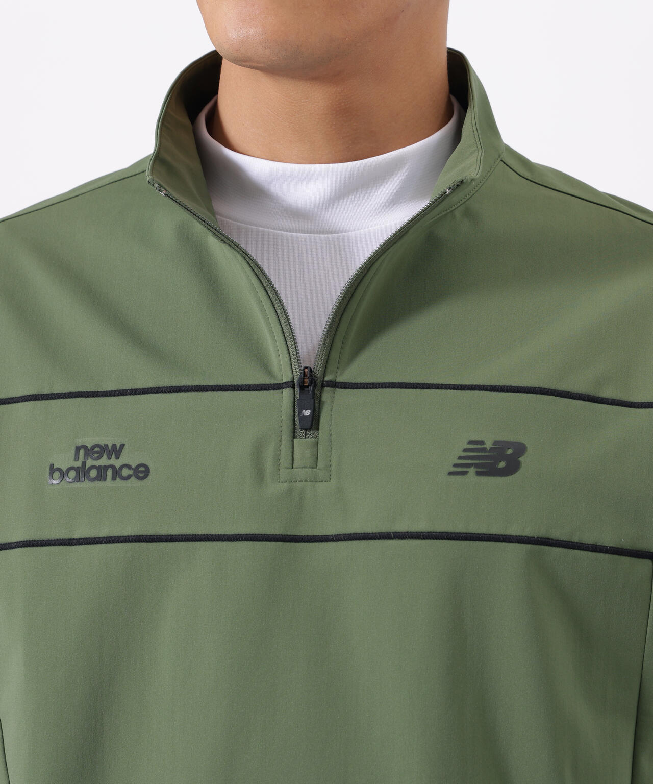 ハーフスリーブ スタンドジップ プルオーバー (MENS)