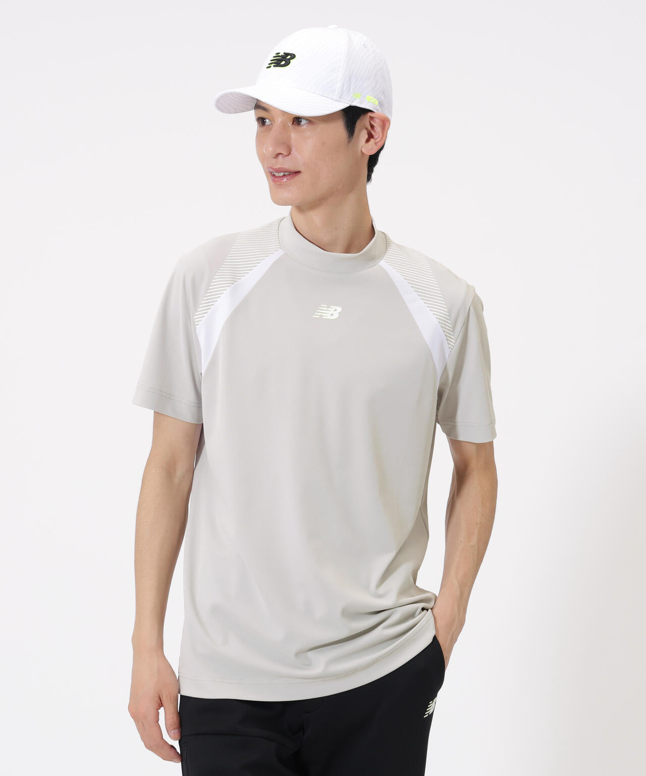 UV 防透 ストレッチ 半袖 モックネック プルオーバー (MENS)