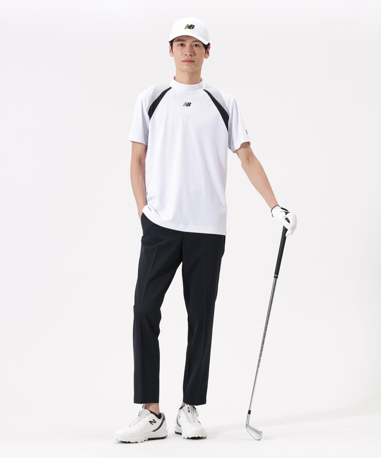 UV 防透 ストレッチ 半袖 モックネック プルオーバー (MENS)