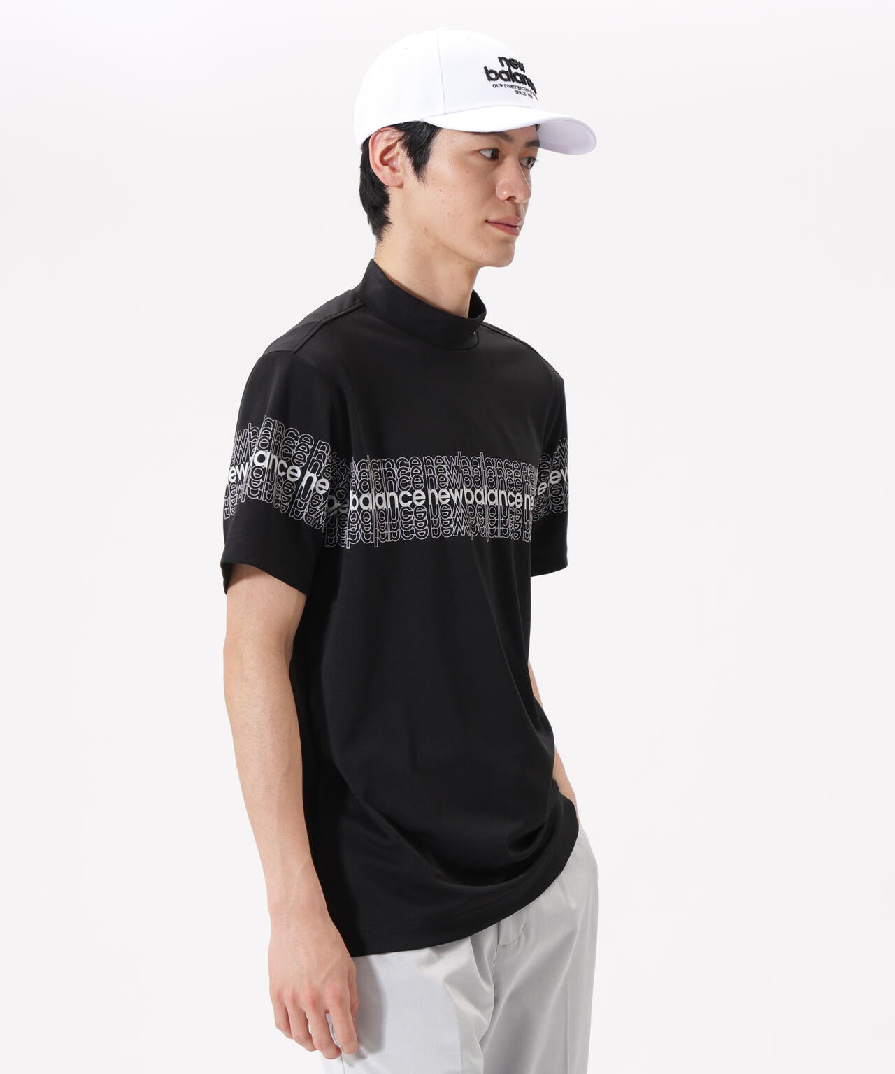 超速乾 半袖 モックネック プルオーバー (MENS)