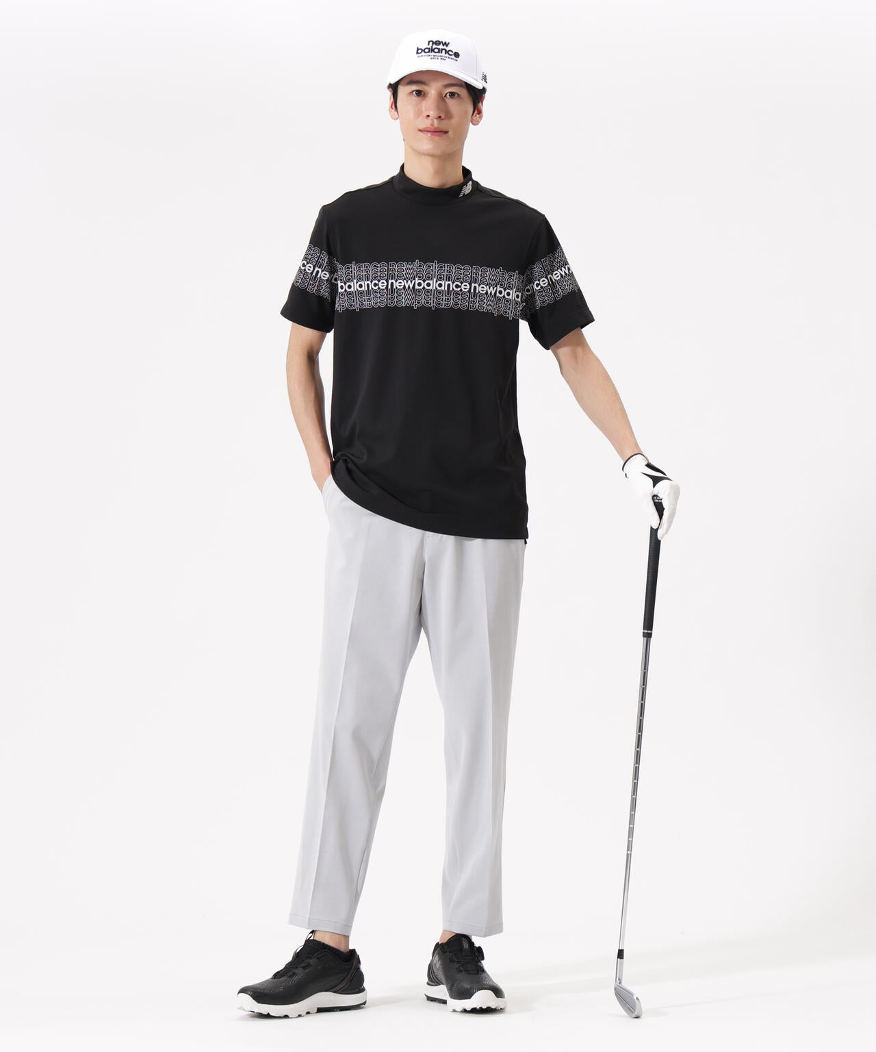 超速乾 半袖 モックネック プルオーバー (MENS)