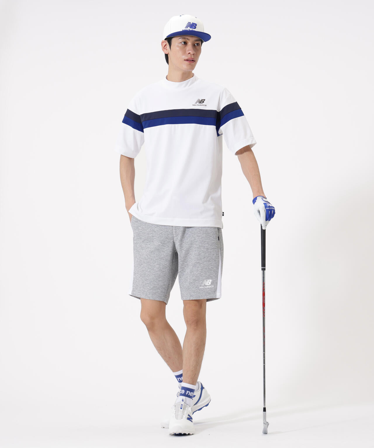 ハーフスリーブ モックネック プルオーバー (MENS)