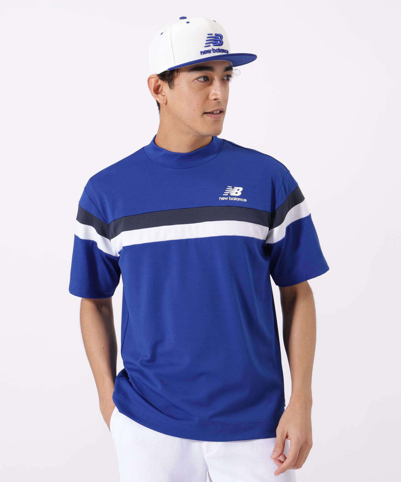 ハーフスリーブ モックネック プルオーバー (MENS)