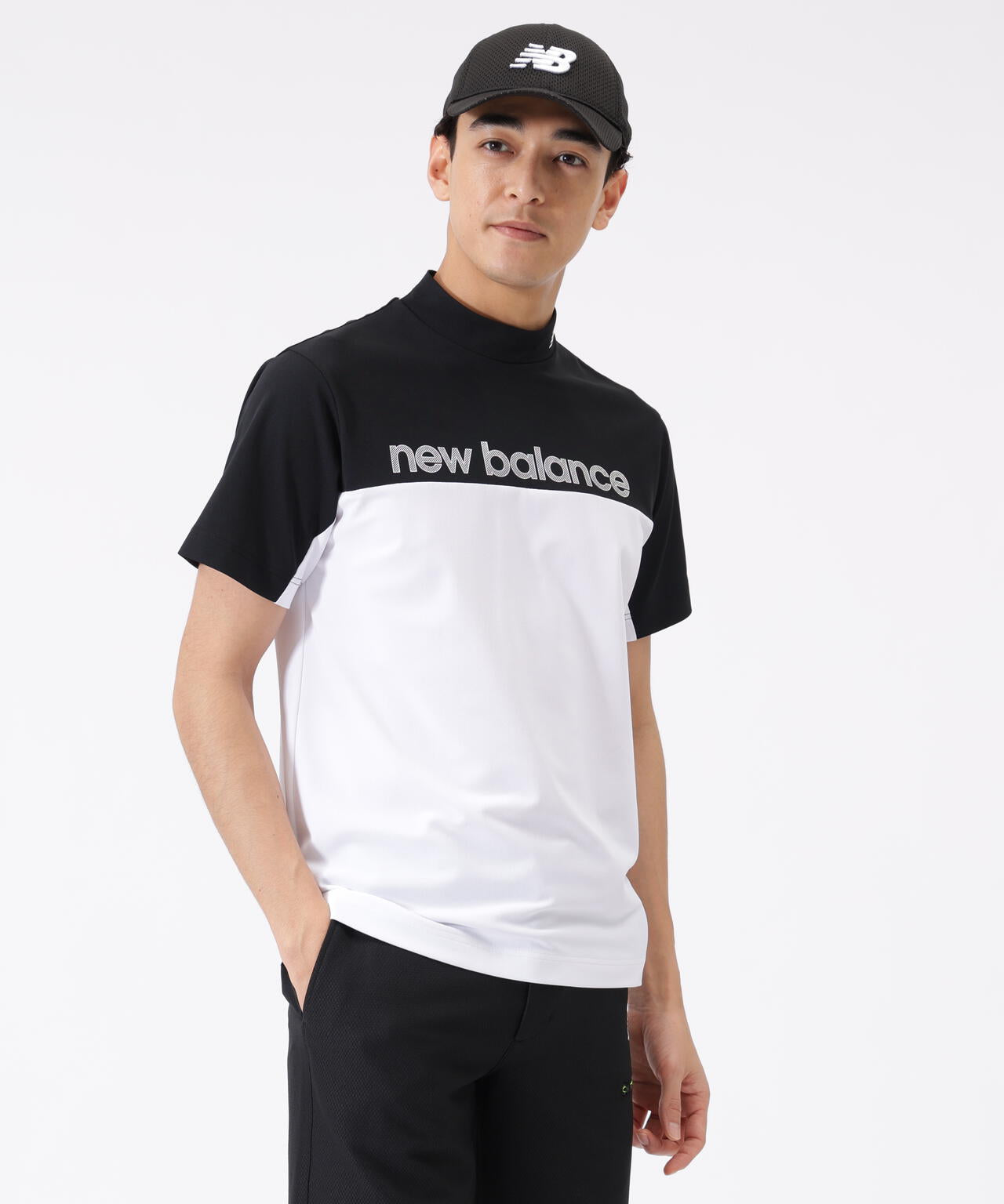 超速乾 UV 防透 半袖 モックネック プルオーバー (MENS)