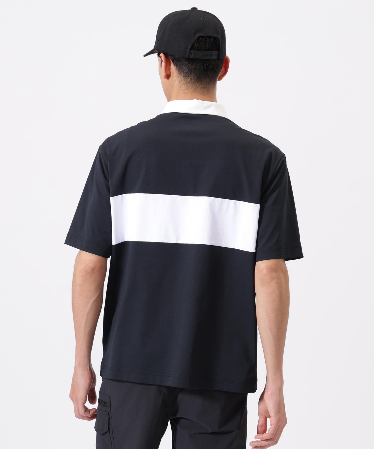 接触冷感 ハーフスリーブ ラガーシャツ (MENS)