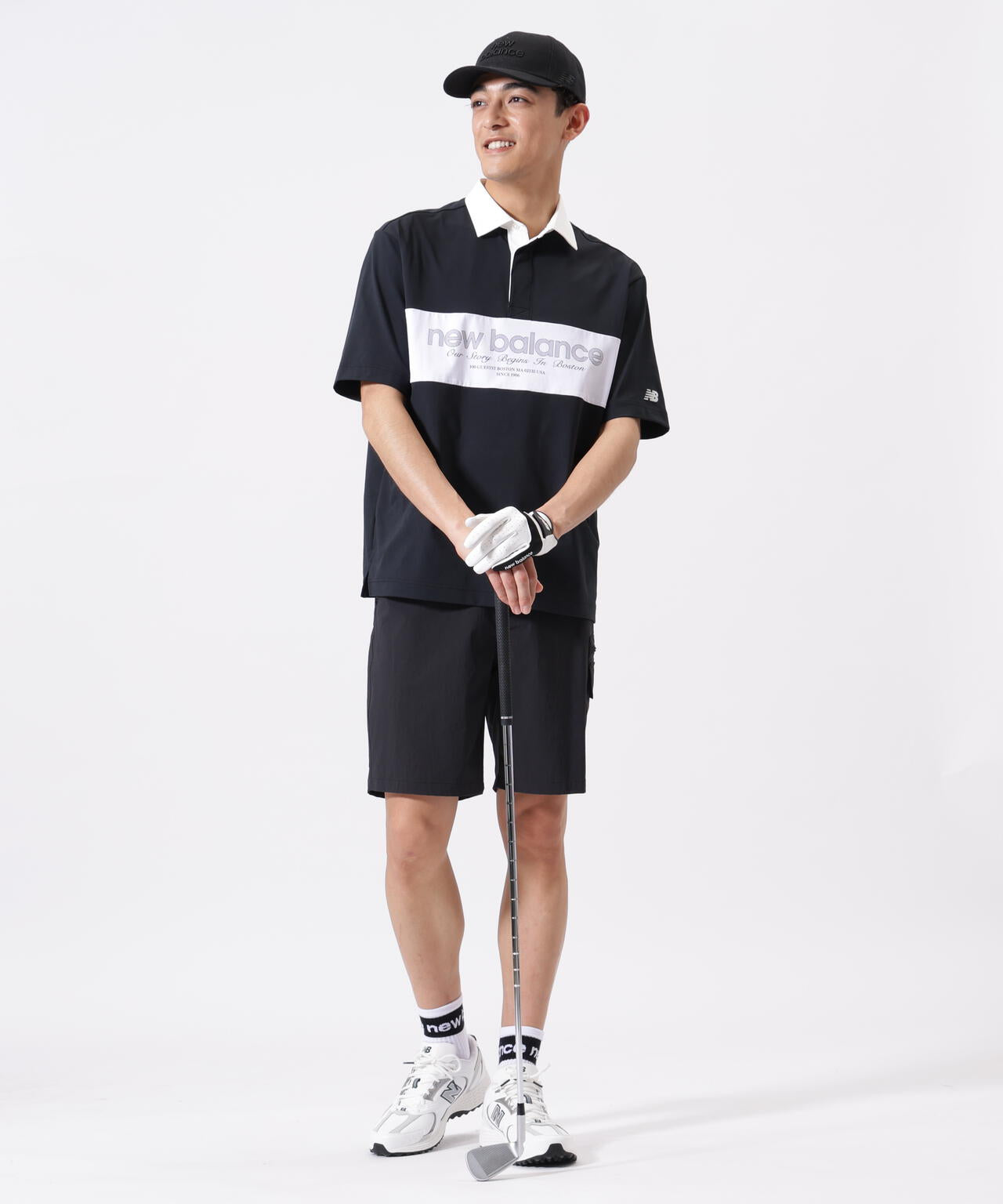 接触冷感 ハーフスリーブ ラガーシャツ (MENS)
