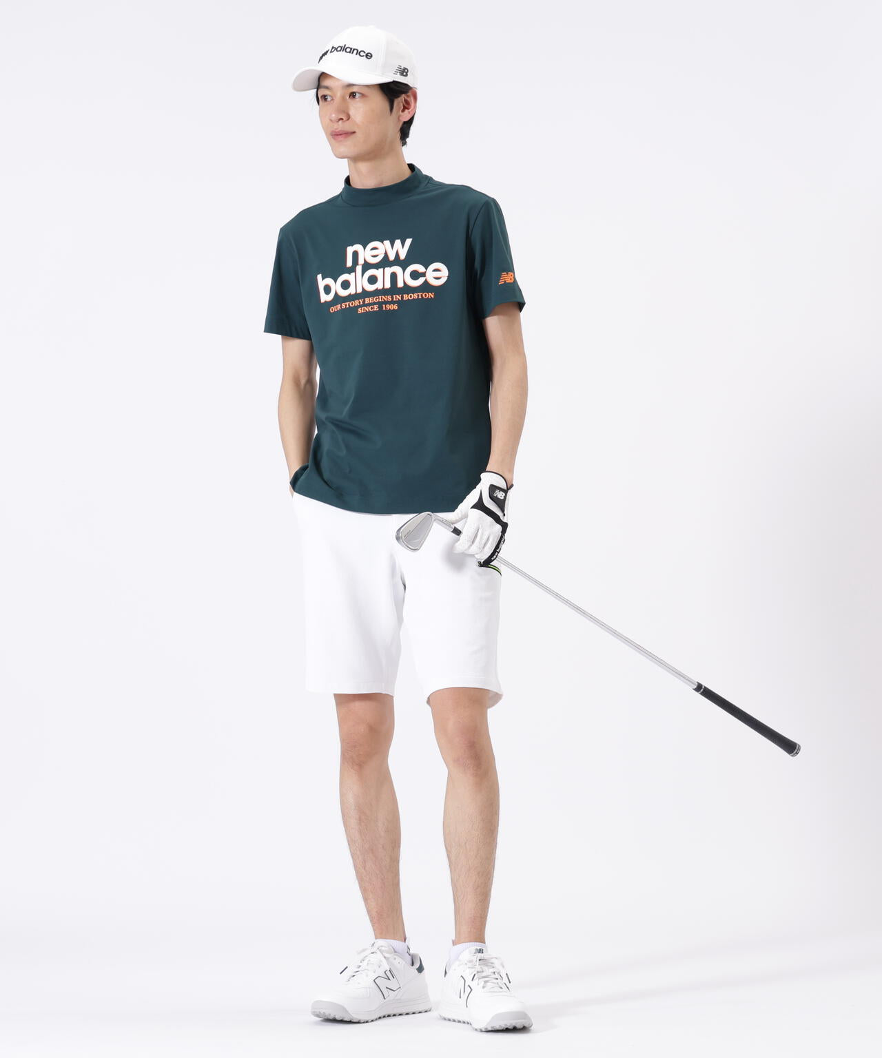 接触冷感 半袖 モックネック プルオーバー (MENS)