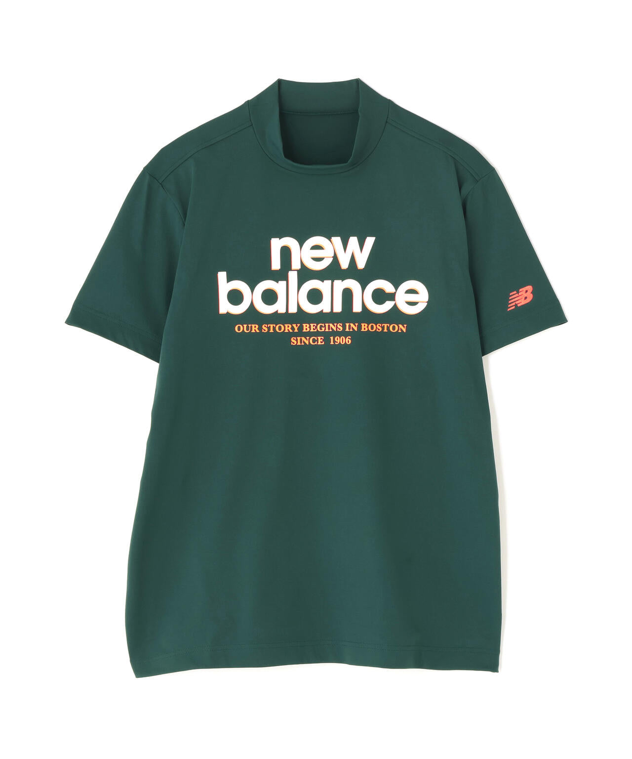 接触冷感 半袖 モックネック プルオーバー (MENS)