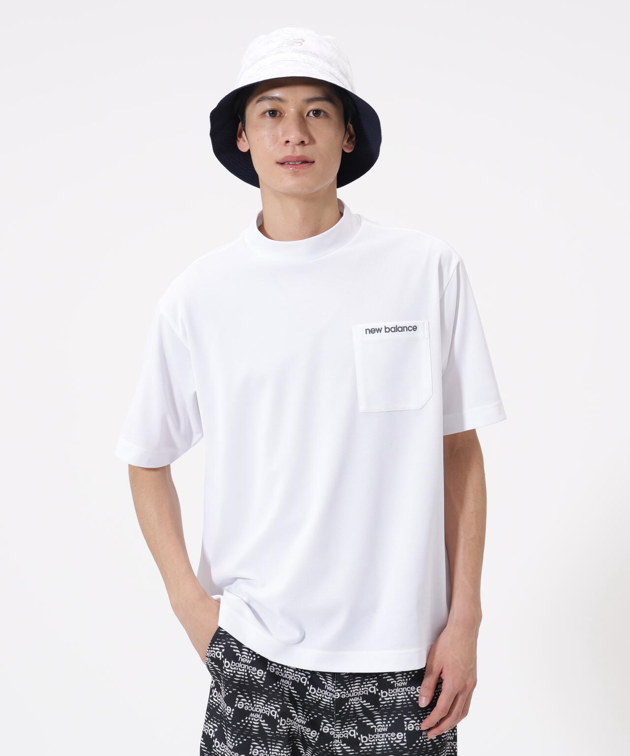 ハーフスリーブ モックネック プルオーバー (MENS)
