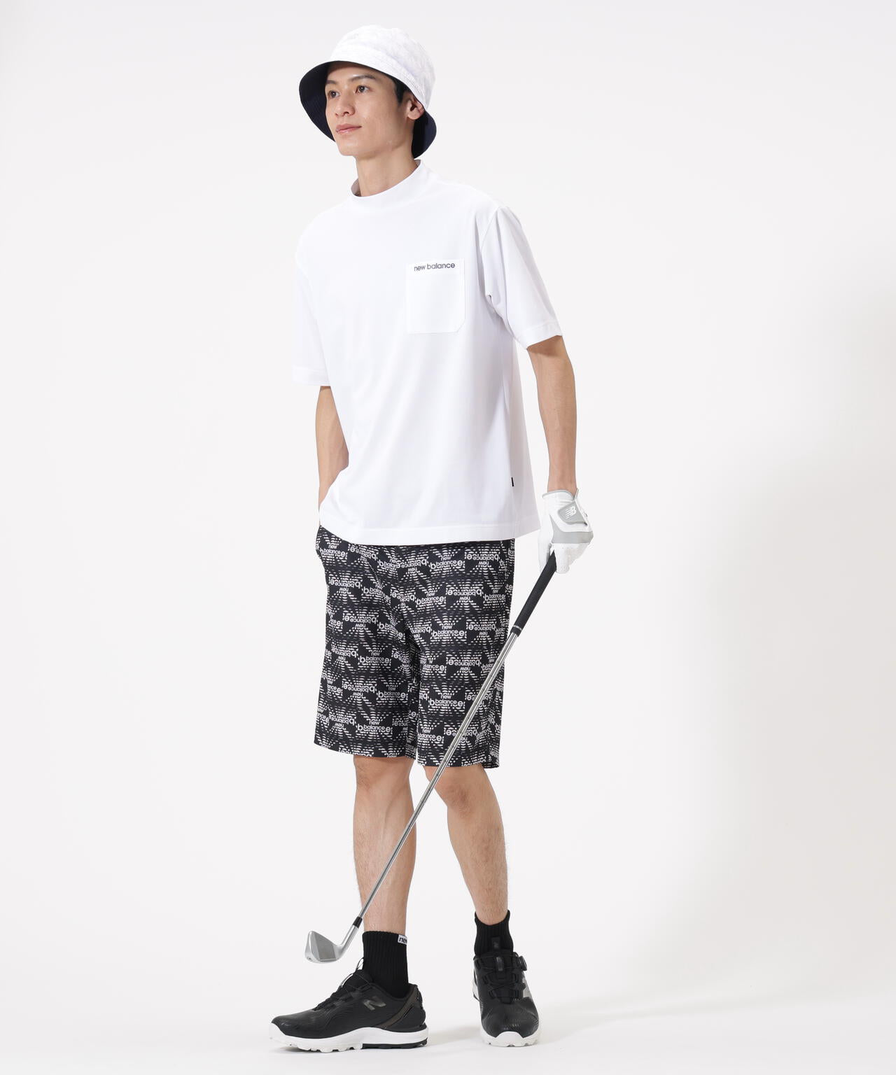 ハーフスリーブ モックネック プルオーバー (MENS)