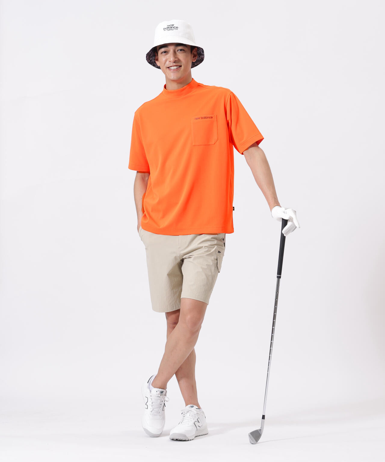 ハーフスリーブ モックネック プルオーバー (MENS)