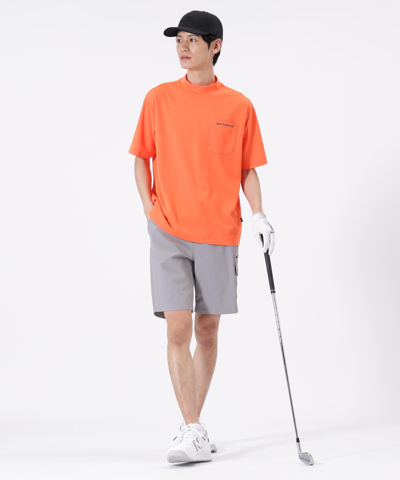 ハーフスリーブ モックネック プルオーバー (MENS)