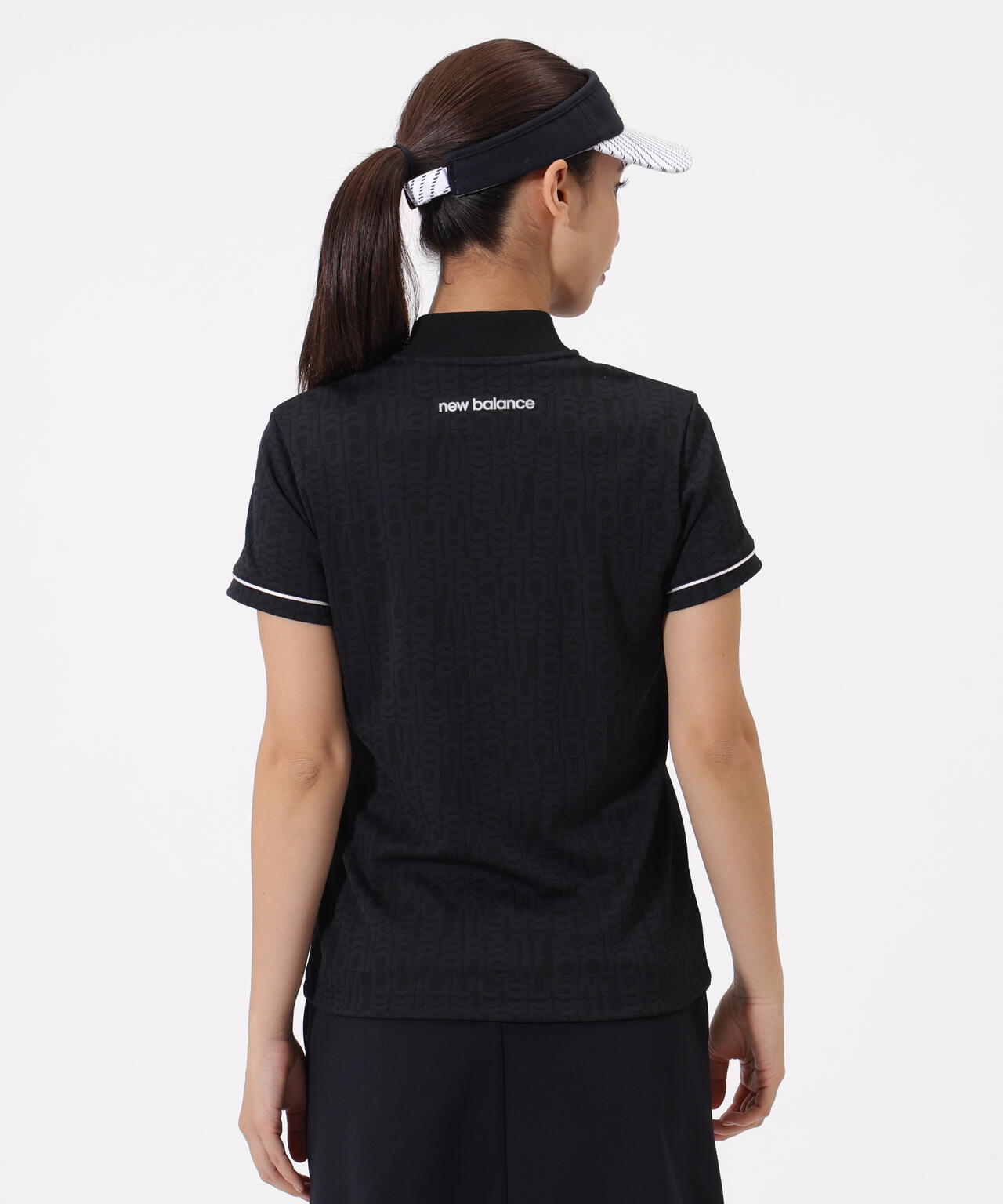 リフレクト・オーバーラップロゴ柄 ハーフジップ モックネック プルオーバー (WOMENS)