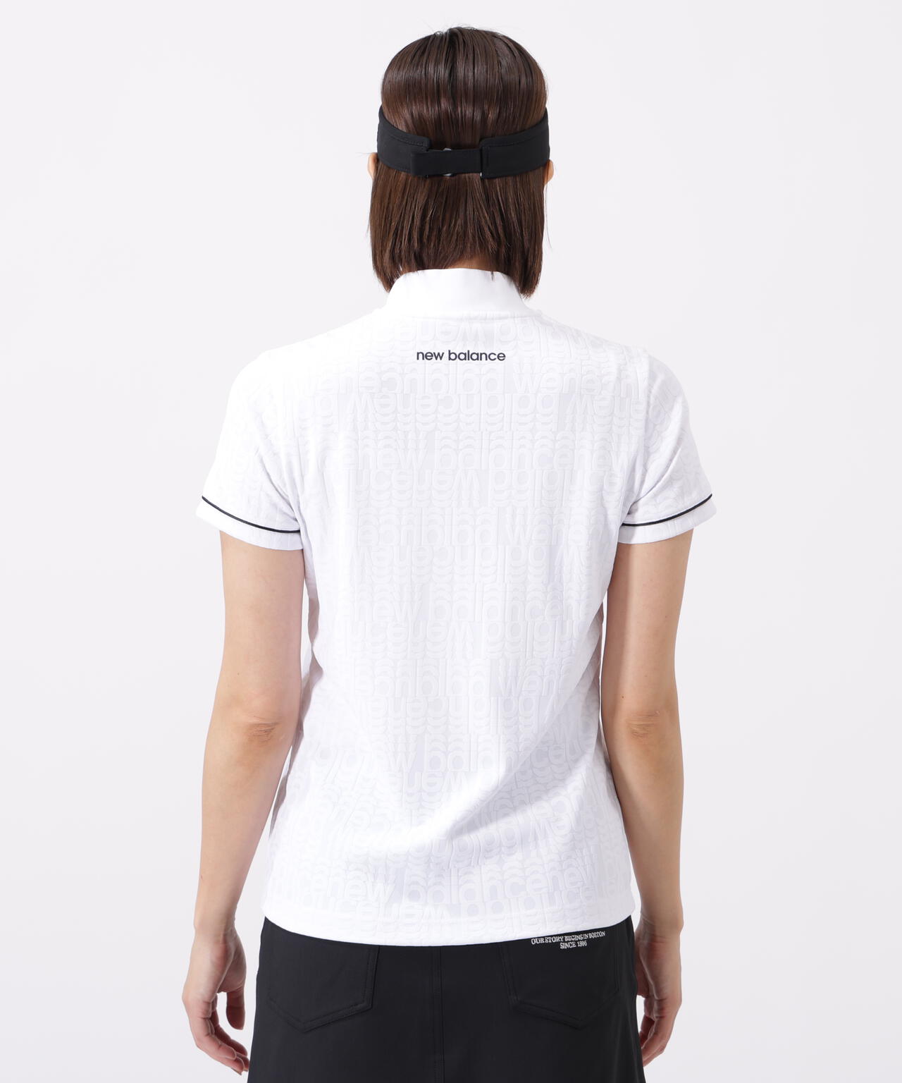 リフレクト・オーバーラップロゴ柄 ハーフジップ モックネック プルオーバー (WOMENS)
